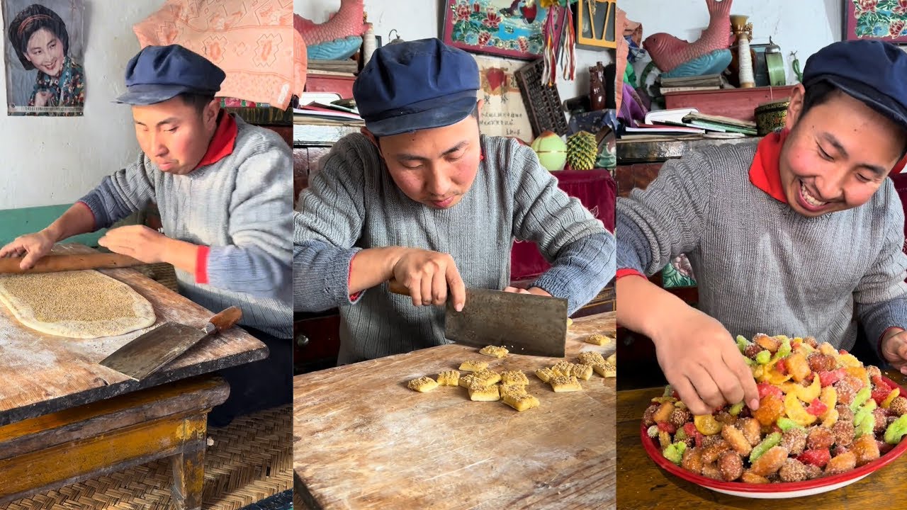 过年怎么能少得了老式果子#food #民间手艺人 #手工制作 #shorts