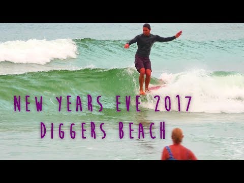 NYE 2017 - Longboarding with Brett and Tia @ Diggers Beach