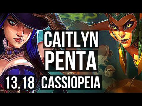 CAITLYN & Bard vs CASSIOPEIA & Senna (ADC) | Penta, Rank 4 Cait, Legendary | NA Challenger | 13.18