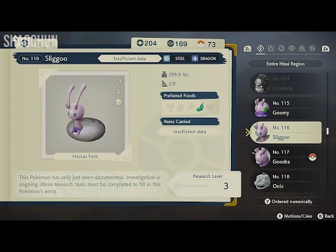 POKEMON LEGENDS ARCEUS: HOW TO CATCH NO 116 SLIGGOO ALPHA
