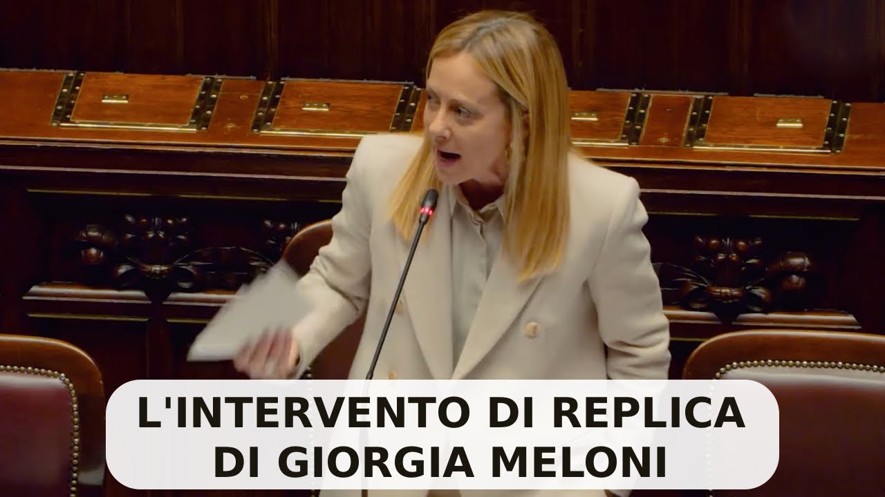 GIORGIA MELONI REPLICA A SEGUITO DELLA DISCUSSIONE ALLA CAMERA DEI DEPUTATI