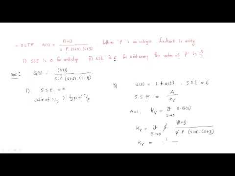 Steady State Error | OLTF | Examples | Control Systems | Lec 34
