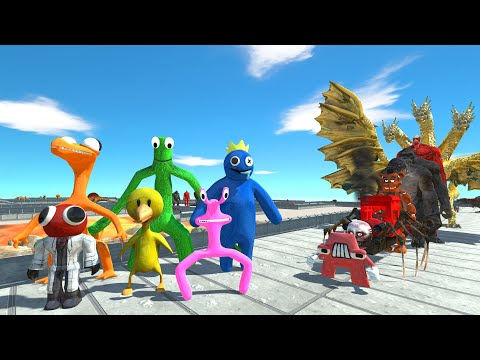 X6 Rainbow Friends LAVA DEATH RUN - Animal Revolt Battle Simulator