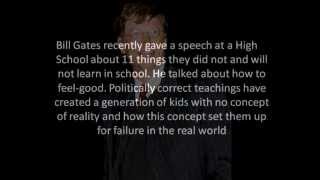Bill Gates-11 Rules You Will Never Learn In School