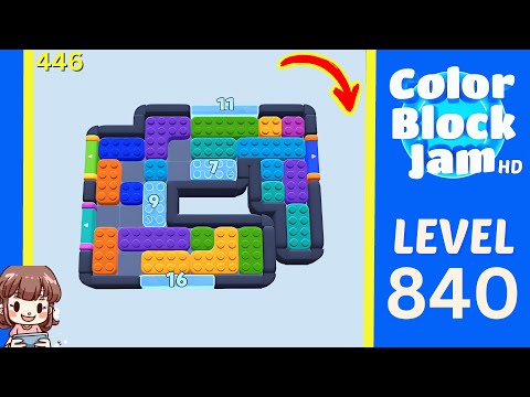 Color Block Jam Level 446 (840) Solution Walkthrough