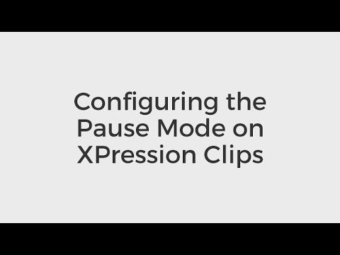 Configuring the Pause Mode on XPression Clips (Clips 235)