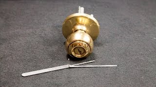 (4) Lock Picking: Kwikset K1 Interior Doorknob