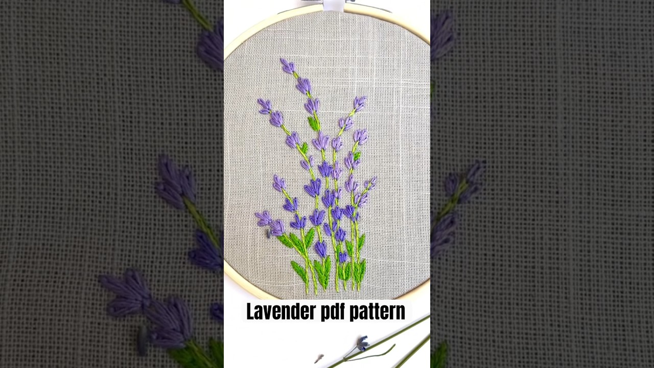 Lavender PDF pattern #embroidery #lavender