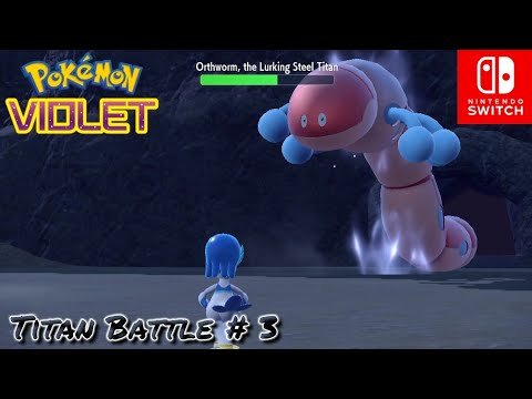 Pokemon Violet - Orthworm The Lurking Steel Titan Battle