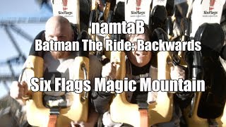 preview picture of video 'Batman The Ride Backwards at Six Flags Magic Mountain'