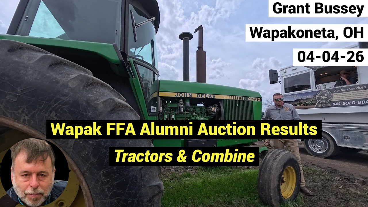 Auction Results - Auctioneer Grant Bussey Selling Tractors - Wapak FFA Alumni Auction 04-04-26
