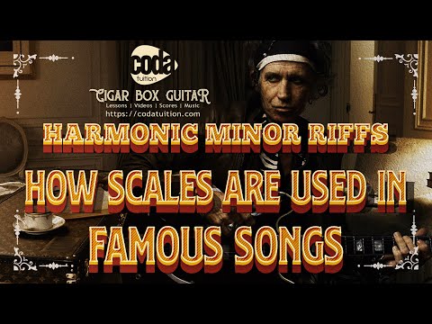 3 String Riffs - How the Harmonic Minor Scale is used in Famous Songs