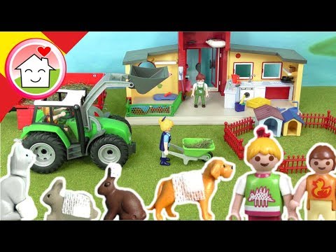 Playmobil en español La clínica veterinaria: animales, tractor - La Familia Hauser