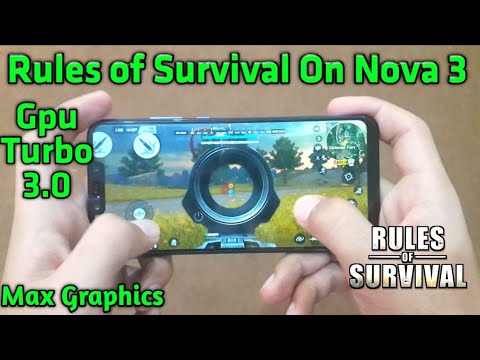 Huawei Nova 3 Rules Of Survival Gameplay Max Graphics Gpu Turbo 3.0