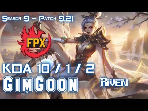 FPX GimGoon RIVEN vs CAMILLE Top - Patch 9.21 EUW Ranked