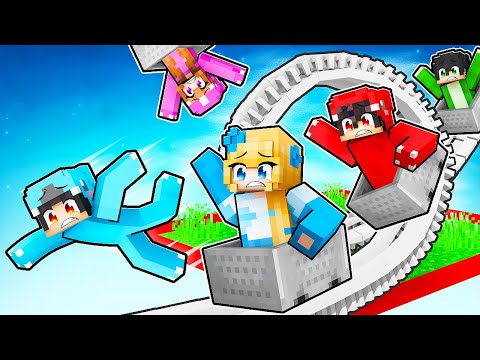 Minecraft NOOB vs PRO: GIANT ROLLER COASTER Build Challenge!
