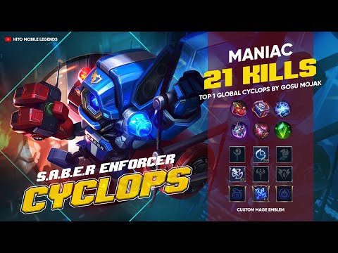 20 Kills MANIAC Cyclops | Top 1 Global Cyclops by ɢᴏsᴜ Mojak - HITO MOBILE LEGENDS