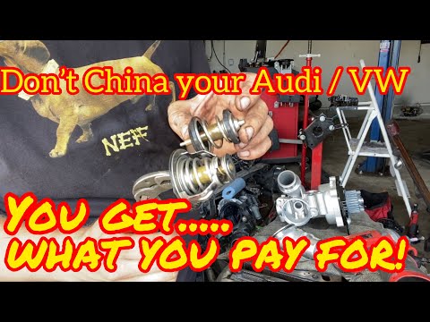 Comparison $60 China 2.0t complete aluminum Water Pump vs $75 impeller housing quality aftermarket