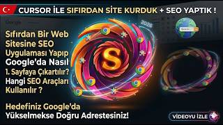 Cursor ile Web Sitesi Kurduk + Anasayfa SEO Yaptık (0’dan Başlıyoruz)