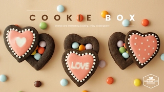 [발렌타인데이💗Valentine's Day] 하트 쿠키 초콜릿 박스 만들기 : Heart cookie chocolate box Recipe -Cookingtree쿠킹트리