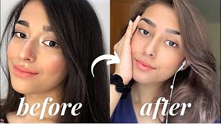 How I Highlight My Hair At Home || WITHOUT BLEACH || Dark Brown to Ash Brown || ONE SIMPLE STEP