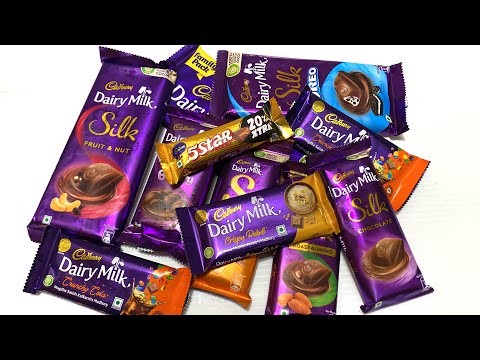 New dairy milk crispy rabdi vs 5star || #asmr #chocolate #cadbury #candies #lotsofcandies