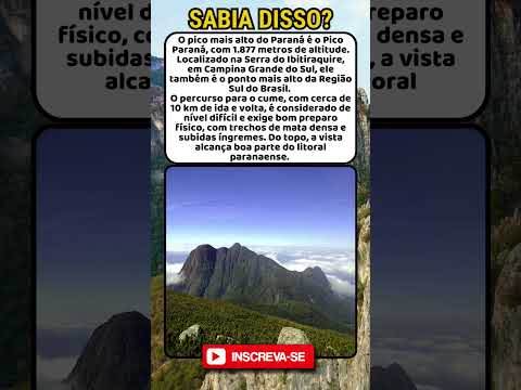 Conheça o Pico Paraná, o ponto mais alto do estado do Paraná e da Região Sul do Brasil.  #brasil