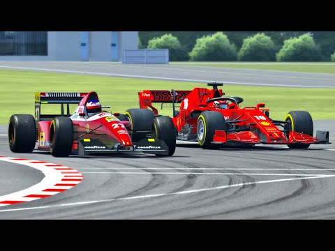 Ferrari F1 2020 vs Ferrari F1 1993 Jean Alesi at Top Gear Track
