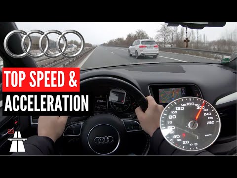 🏁2015 AUDI Q5 3.0 TDI 0-100 & TOP SPEED ON GERMAN AUTOBAHN