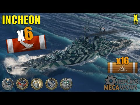 Incheon 6 Kills & 300k Damage | World of Warships Gameplay