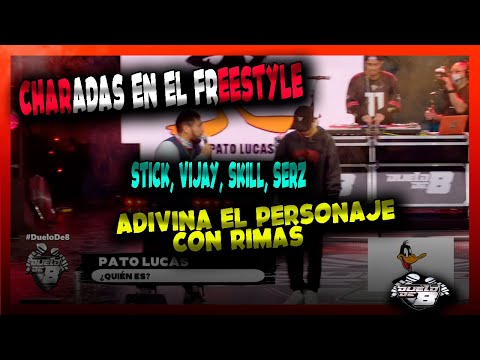 VIJAY, STICK, SKILL, SERZ, JAIR, DIEGO: CHARADAS EN EL FREESTYLE? ADIVINA EL PERSONAJE RIMANDO -DD8