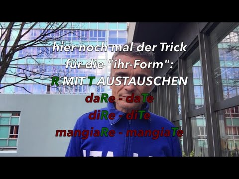 Italienisch lernen Video 09 Teil 6 - Tagesblog Italienisch A1 - Italienisch unregelmäßige Verben