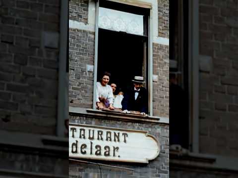 Crowd of people on Queen’s Day in the Netherlands in 1919 - Restored Footage