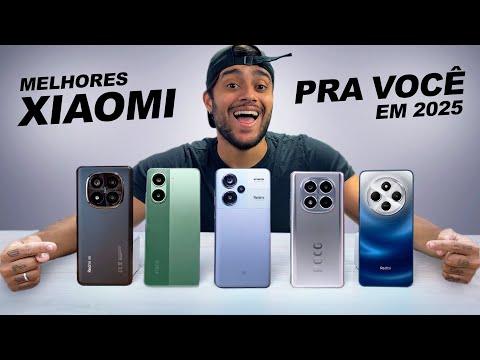 MELHORES Celulares XIAOMI para COMPRAR em 2025! (DO BARATO AO CARO)