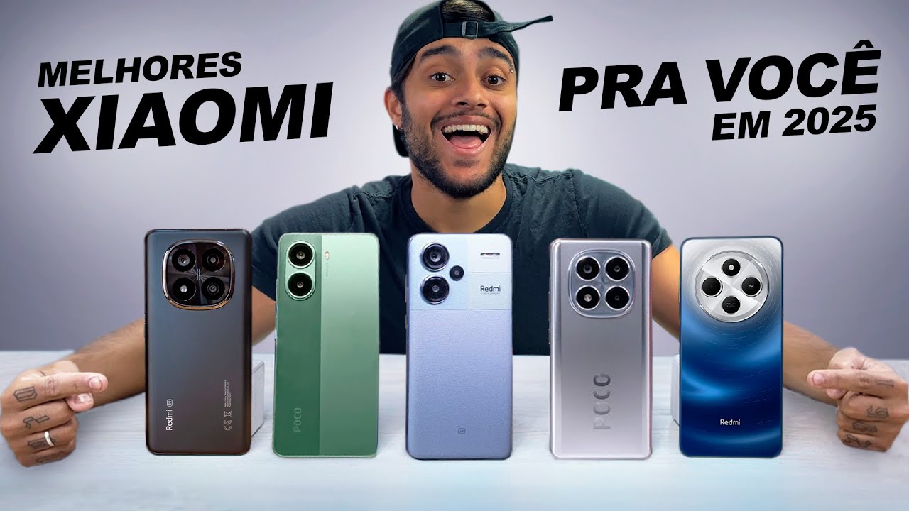 MELHORES Celulares XIAOMI para COMPRAR em 2025! (DO BARATO AO CARO)