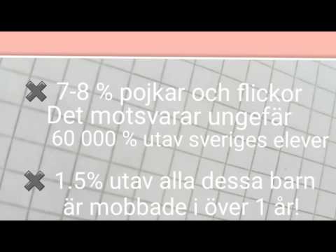 7-8 procent blir i dag mobbade i skolan