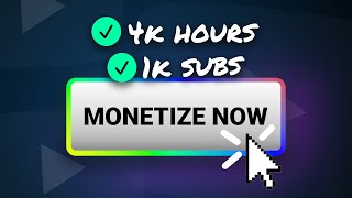 Get Monetized on YouTube FAST (4k Hours 1k Subs)