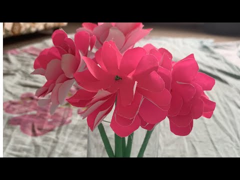 //How To Make Flower Craft // Praneetha Telugu Channel//