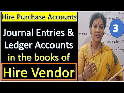 1 Hire Purchase Accounts Introduction Class Journal Entries in the books of Hire Purchaser