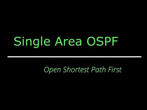 Single Area OSPF