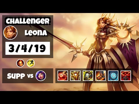 Leona Challenger Gameplay S11 Replay 11.11 Support (3/4/19) - NA