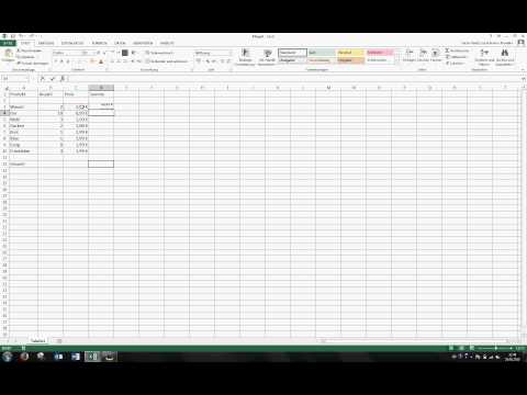 Summe in Microsoft Excel ausrechnen Tutorial