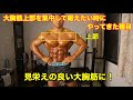 見栄えのよい大胸筋に!大胸筋上部を特に鍛えたいときに行ってきた種目の紹介