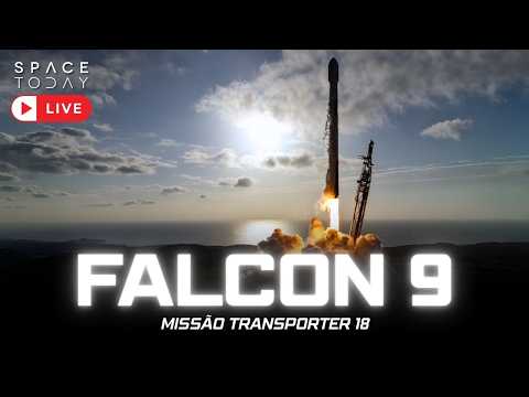 LANÇAMENTO FALCON 9 COM POUSO EM TERRA !!!! | MISSÃO TRANSPORTER 18