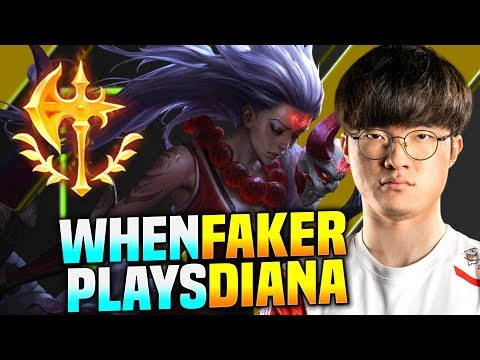 WHEN FAKER PLAYS DIANA MID! - SKT T1 Faker Plays Diana vs Viktor Mid! | Season 2020 KR SoloQ