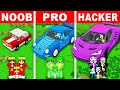 NOOB vs PRO: FAMILY SPORTS CAR HOUSE Build Challenge in Minecraft!