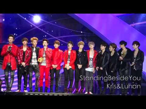 Fancam 121130 KrisHan focus while winning New Asian Artist Group @ MAMA Award