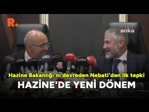 Hazine Bakanlığı'nı devreden Nebati'den ilk tepki: Oh!