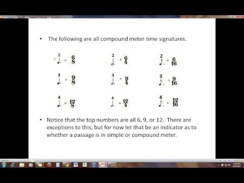 MUS 110 12 Compound Meter - Bar Lines