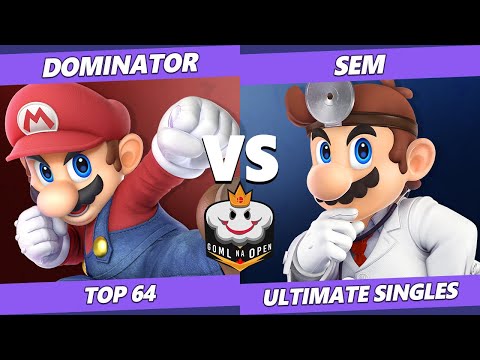 GOML NA Open Southeast USA Top 64 - Dominator (Mario) Vs. Sem (Dr. Mario) Ultimate SSBU